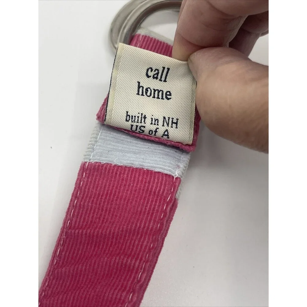 Maax Blue Fish River Corduroy Fabric Pink & Gray Belt Sz Sm New W/O Tags